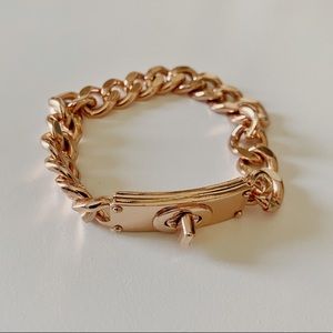 coach rose gold lock bracelet